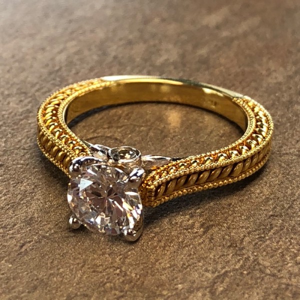 14K Yellow Gold Vintage Engagement Ring